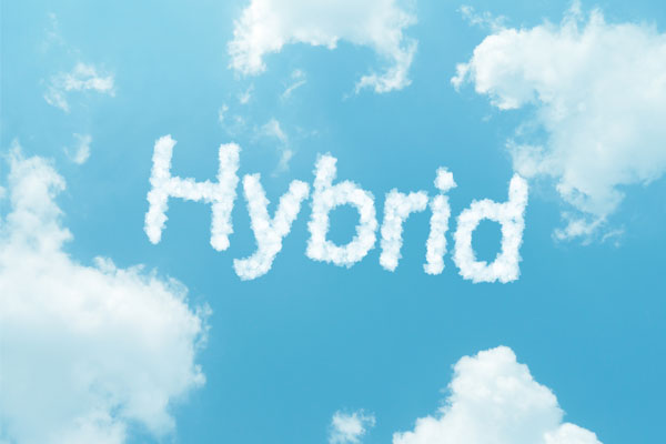 A hybrid cloud connected to an on-premise data centre